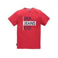 voi declan red t shirt long