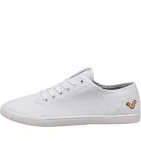 Voi Jeans Mens Sanford Canvas Pumps White