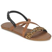 volcom journey womens sandals in brown