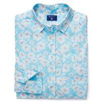 Voile Crisp Island Flower Shirt - Lavender Blue