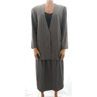 Vogue American Designer Original Large Grey Stripy Skirt Suit