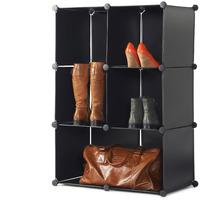 vonhaus 6x storage cubes black