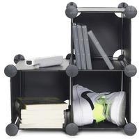 VonHaus 3x Half Storage Cubes - Black