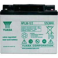 VRLA 12 V 38 Ah Yuasa NPL38-12 YUANPL38/12 AGM (W x H x D) 197 x 170 x 165 mm M5 connector Maintenance-free