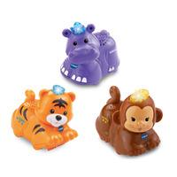 vtech toot toot animals 3 pack tiger hippo monkey