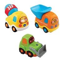 VTech Baby Toot-Toot Drivers Car Construction Vehicles - Multi-Coloured, Pack of 3