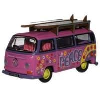 Vw (bay Window) Minibus - Surfboards Flower Power