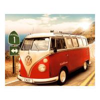 VW Californian Camper Route One - Mini Poster - 40 x 50cm