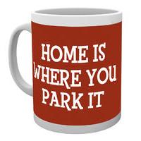 vw camper home is where you park it mug