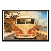 vw camper california postcard poster black framed 965 x 66 cms approx  ...