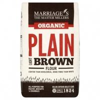 W & H MARRIAGE & SON Organic Light Brown Plain Flour (1kg)
