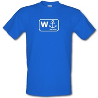 w anchor male t shirt