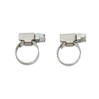 W4 Stainless Steel Hose Clip Size 000 - 2 Pack, Silver