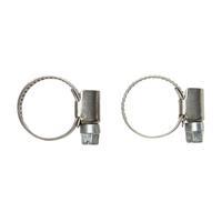 W4 Stainless Steel Hose Clip Size OO - 2 Pack, Silver