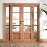 W6 Interior Room Dividers with Demi Side Panels and Bevelled Clear Safety Glass