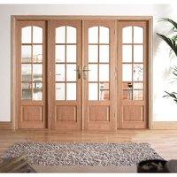 W8 Interior French Room Dividers with Full Side Panels and Bevelled Clear Safety Glass
