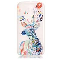 water color deer pattern relief glow in the dark tpu phone case for mo ...