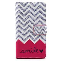 Wave smile Design PU Leather Full Body Case with Stand for Sony Xperia M2