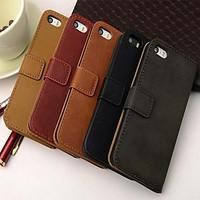 Wallet Style PU Leather Full Body Case with Stand and Card Slot for iPhone 4/4S (Assorted Color)