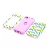 Wave Pattern Pattern High Quality Snap-on PC Silicone Hybrid Combo Armor Case Cover for iPod touch 6(Assorted Color)