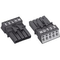 WAGO 890-205 WINSTA® Mini 5-Pin Socket 890 Series Black