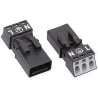 WAGO 890-213 WINSTA® Mini 3-Pin Plug 890 Series Black