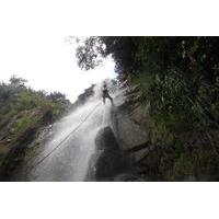 waterfall rappelling at antelope falls in dangriga