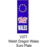 wales euro plate sticker