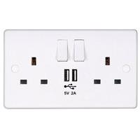 Wall Socket with built in 2 x USB Charging Ports