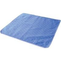 washable bed pad complete with wings blue