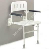 Wall Mounted Seat With Arms And Back Seat 160kg 4.9kg (590mm x 900mm)