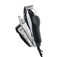 Wahl Chrome Pro Deluxe Mains Hair Clipper, Trimmer & Nasal Trimmer Set Chrome 79524-810 Gift Set