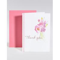 Watercolour Flowers Thank You Card