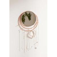 wall mounted lapsis mirror and jewellery storage copper