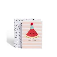 Water Melon Party Hat Birthday Card