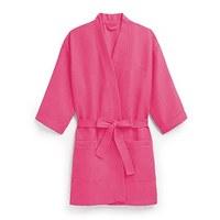 waffle kimono robe fuchsia hot pink