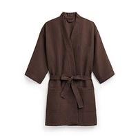 waffle kimono robe chocolate brown