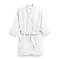 waffle kimono robe white