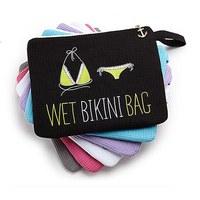 Waffle Wet Bikini Bag - Black