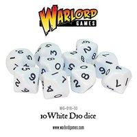 War Gaming - D10 Dice Pack - White - Warlord Games