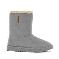 WATERPROOF SHEEPSKIN STYLE LADIES SNUG-BOOT WELLIES in GREY - UK Size 8 - 9 (Euro 42/43)