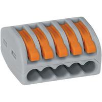 WAGO 222-415 5-Wire Spring Connector 300V 32A Grey/Orange