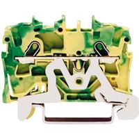 WAGO 2001-1207 2 Conductor Ground Terminal Block Green-yellow AWG ...