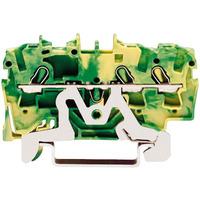 WAGO 2002-1407 4 Conductor Ground Terminal Block Green-yellow AWG ...