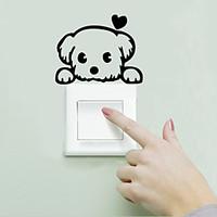 Wall Stickers Wall Decals Style Love Puppy Switch PVC Wall Stickers