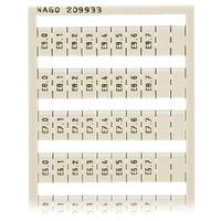 WAGO 209-933 WSB Quick Marker Vertical (E0.0-E9.7) 10ea White 5pk