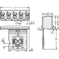 WAGO 2092-3104 picoMAX® 7.5 Female 4P Grip Plate Pk100