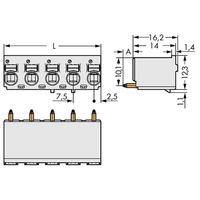 WAGO 2092-3175 picoMAX® eCOM 7.5 Female 5P Straight Pk100