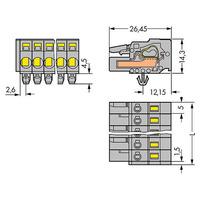 WAGO 231-111/008-000 Female Snap-in Mounting Foot 11P Pitch 5mm Pk25