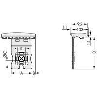 WAGO 2091-1601 picoMAX® 3.5 Pluggable Grip Plate 3-4P Pk100